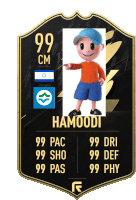 a soccer card with a picture of hamoodi on it