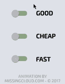 a missingcloud.com advertisement shows a good cheap and fast setting