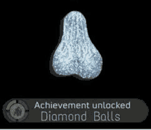 achievement unlocked diamond balls on a black background