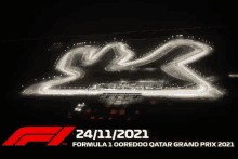 a poster for the formula 1 ooredoo qatar grand prix 2021