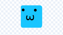 a blue square with a face and the number 3 on it