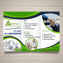 a brochure for a company called a damua realistic design services