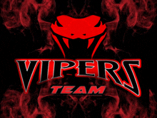 a logo for the vipers team with a red snake on it