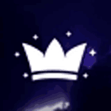 a white crown with stars on a dark blue background