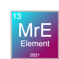 a periodic table symbol for mre element with the year 2021