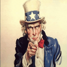 a cartoon of uncle sam pointing at the viewer