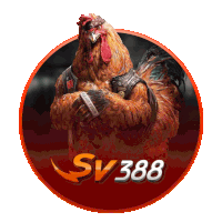 a picture of a rooster with the sv388 logo in the corner