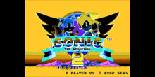 a video game called sonic the hedgehog 2 has a yellow background