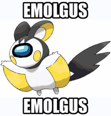 a picture of a pokemon with the name emolgus