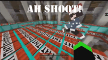 a screenshot of a video game with the words ah shoot written on it