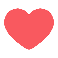 a red heart on a white background that is plain