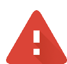 a red triangle with an exclamation point in the middle .