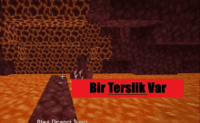 a screenshot of a video game with the words bir terslik var