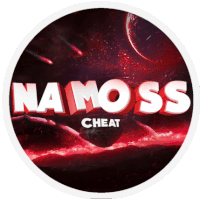 a logo that says ' namoss cheat ' in white letters