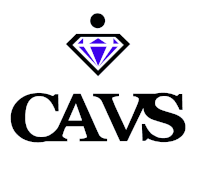 a logo for cavs with a diamond on top