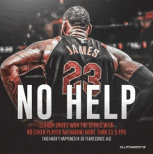 an advertisement for lebron james says that he won the series with no other player averaging more than 11.5 ppg