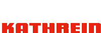 a red logo for kathrein is on a white background