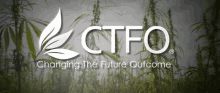 a logo for ctfo changing the future outcome with a leaf in the background