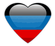 a heart shaped button with a russian flag inside of it