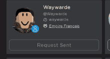 a screenshot of waywarde 's empire francais account