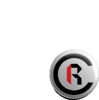 a button with a letter r in a circle