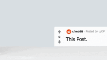 a cartoon character is standing in front of a reddit post