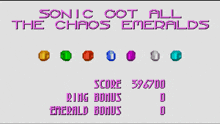 sonic got all the chaos emeralds score 396700