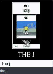 a picture of spongebob says the j on the bottom