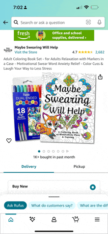 maybe swearing will help adult coloring book set for adults