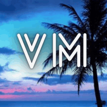 a picture of a palm tree with the word vim in front of it