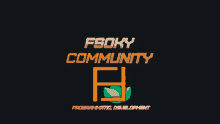 a black background with the words fsoky community in orange