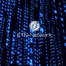 a logo for etn-network is displayed on a blue background