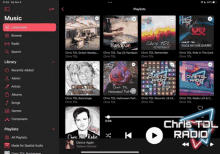 a screenshot of the chris tol radio app on a tablet