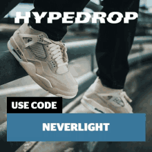 a person is wearing a pair of hypedrop shoes