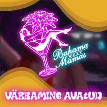 a neon sign that says bahama west mamas on it