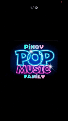 the logo for the pinoy pop music family