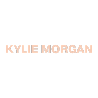 kylie morgan logo on a white background with a shadow