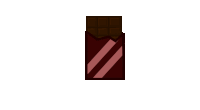 a chocolate bar with pink stripes on it