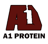 a logo for a1 protein with a red letter a1