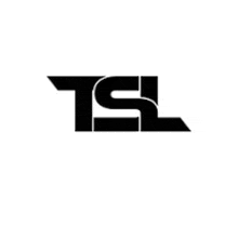 a black and white logo with the letter tsl on a white background .