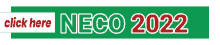 a green sign that says click here neco 2022 on it