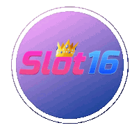 a logo for slot16 with a crown in the center