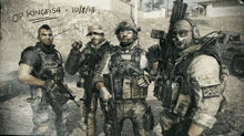 a group of soldiers posing for a picture with the date 10/8/13 on the bottom