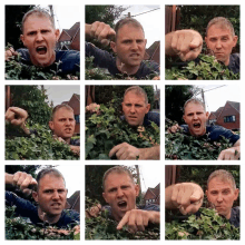 a collage of images of a man with different expressions