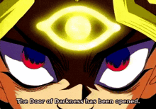 the door of darkness has been opened with a cartoon character