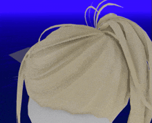 a computer generated image of a woman 's blonde hair with a ponytail