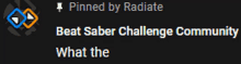 a screen shot of a beat saber challenge community