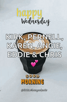 happy wednesday kirk pernell karen angie eddie and chris good morning