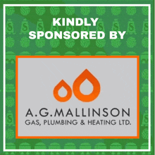 a sign that says kindly sponsored by a.g. mallinson gas plumbing & heating ltd.