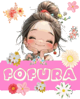 a picture of a girl with the name pofura on it